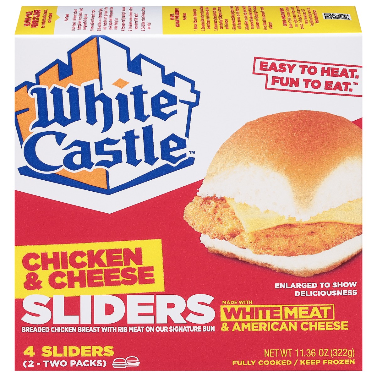 slide 1 of 1, White Castle Chicken & Cheese Sliders 4 Sliders, 2 ct