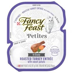 Purina Fancy Feast Petites With Roasted Turkey Entrée with Sweet Potato in Gravy Gourmet Wet Cat Food
