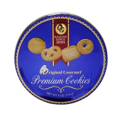 Original Gourmet Butter Premium Cookies Tin, 4 Oz.