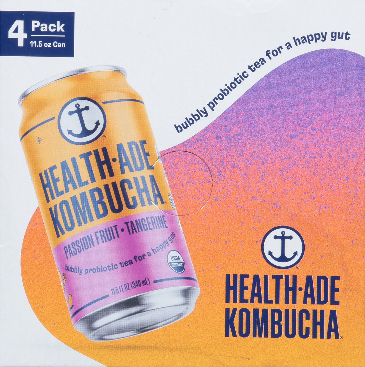 slide 8 of 14, Health-Ade Health Ade Kombucha- Passionfruit Tangerine - 4 ct, 4 ct
