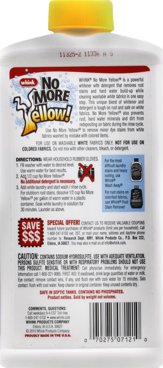 slide 3 of 3, Whink No More Yellow Rust Remover Laundry Detergent, 20 oz