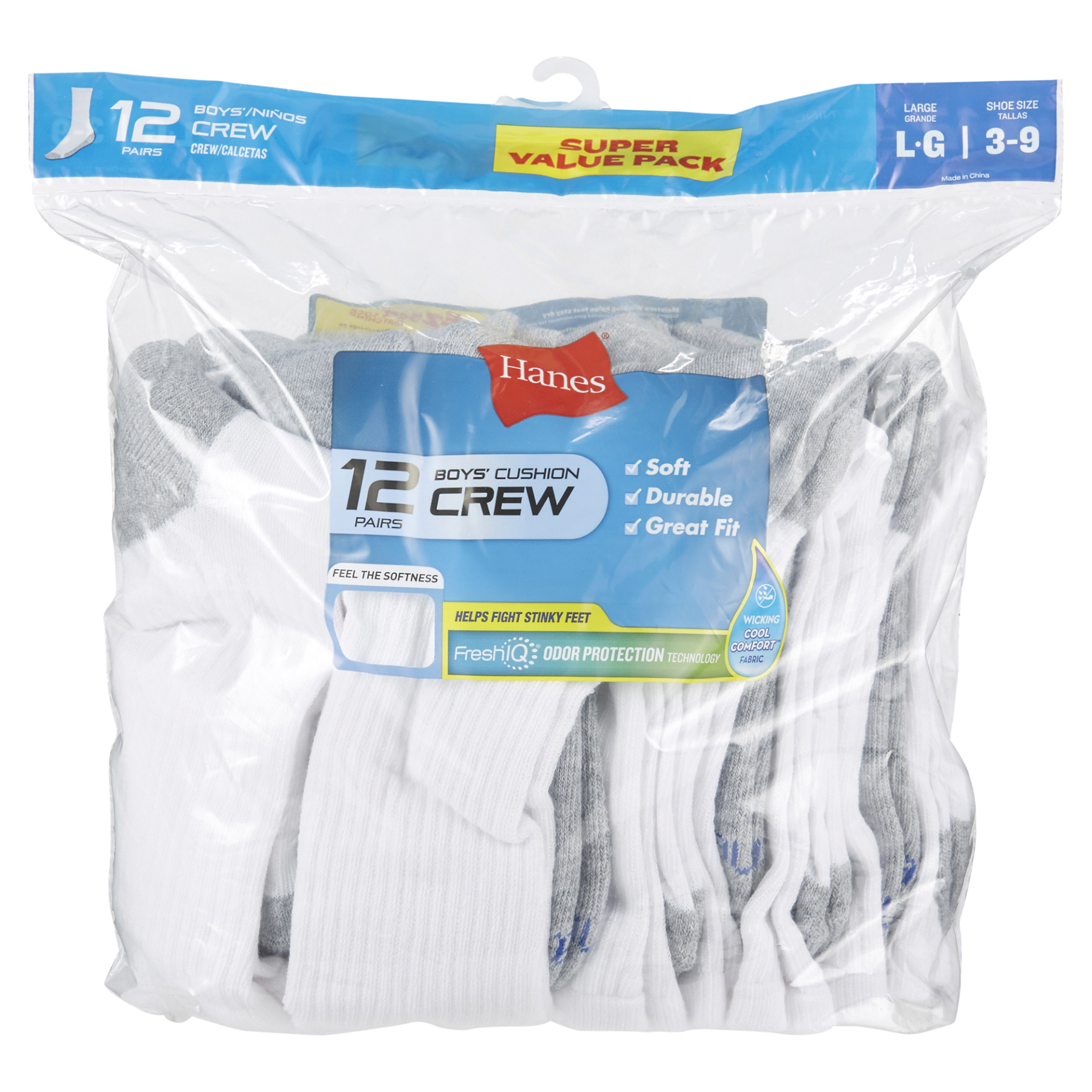 slide 1 of 1, Hanes Socks, LG