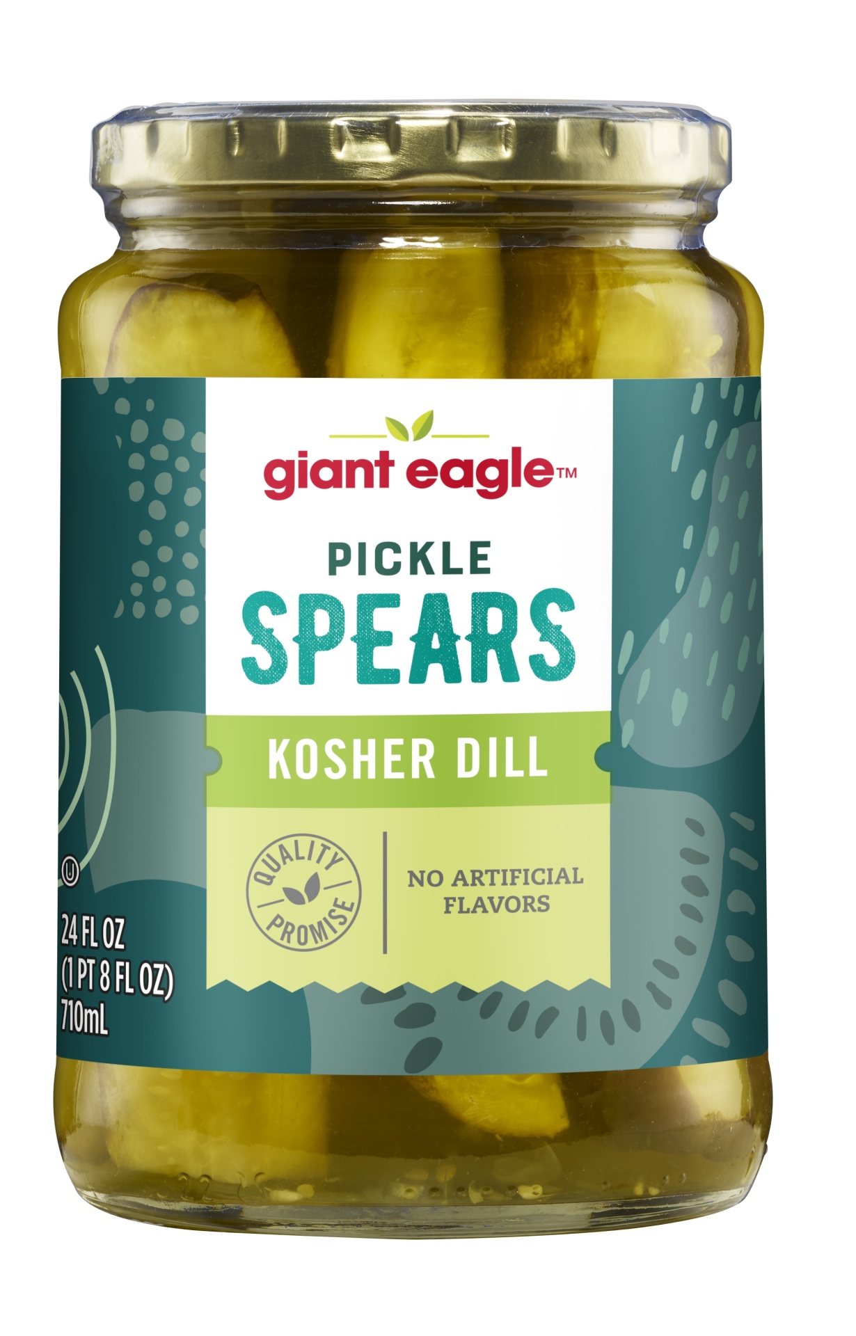 slide 1 of 1, Giant Eagle Pickle Spears, Kosher Dill, 24 oz