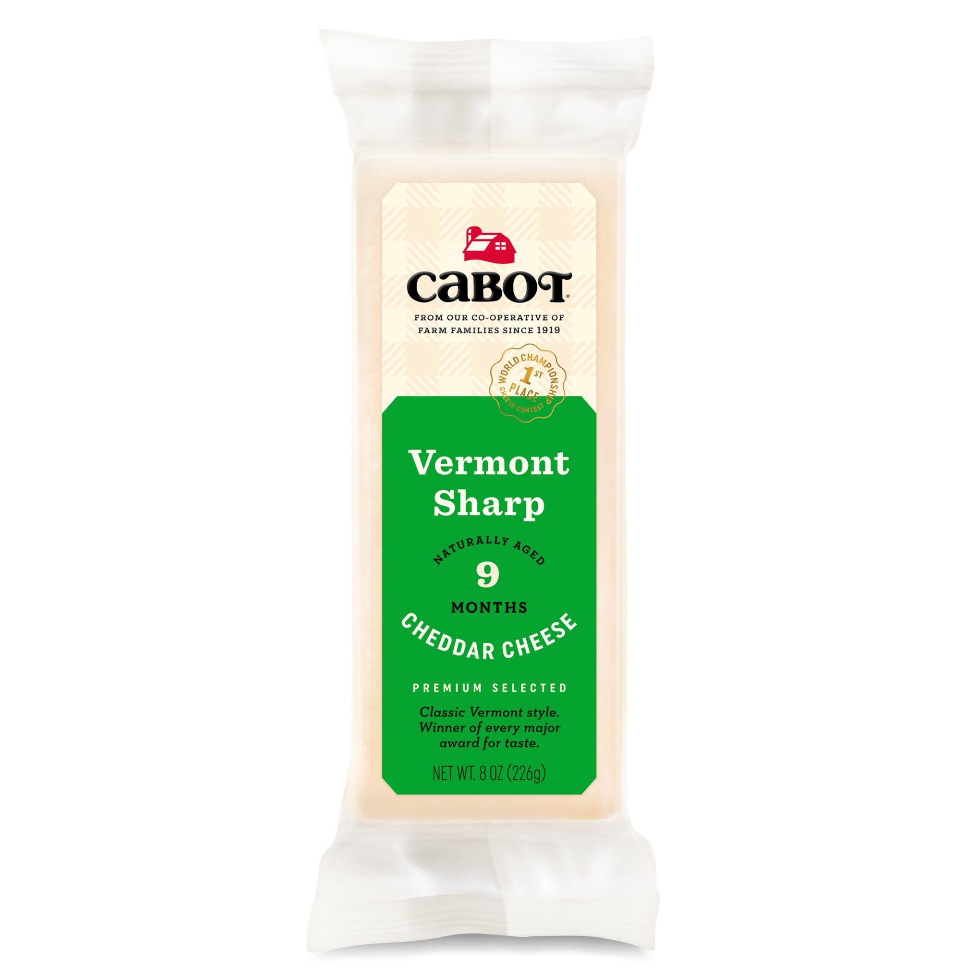 slide 1 of 5, Cabot Vermont Sharp Cheddar Cheese, 8 oz