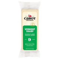 Cabot Vermont Sharp White Cheddar Parchment Bar - 12/8 oz