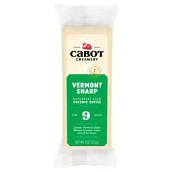 Cabot Vermont Sharp White Cheddar Parchment Bar - 12/8 oz