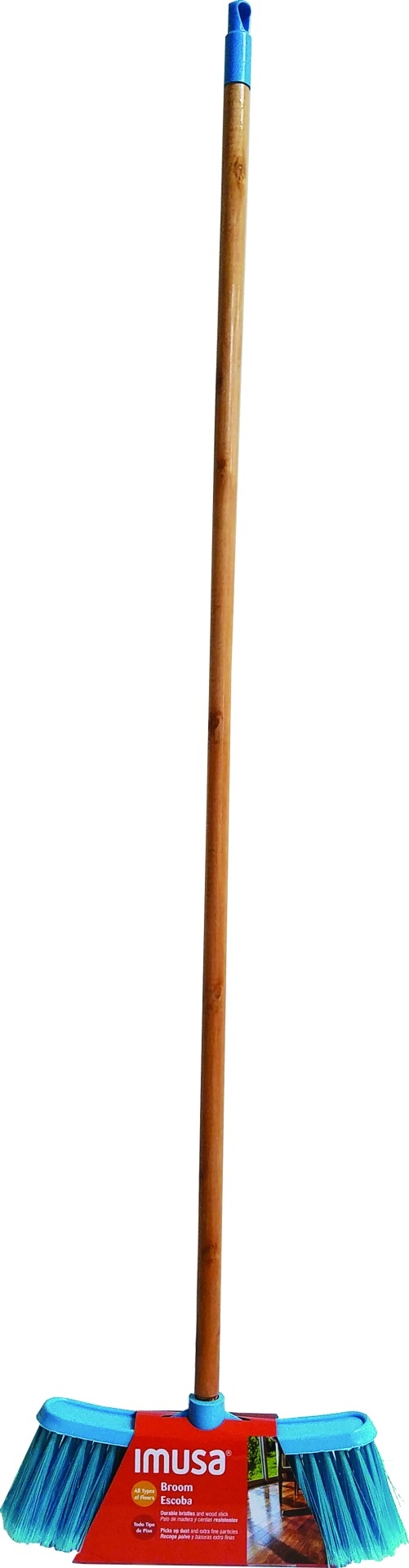 slide 1 of 1, IMUSA Straight Broom with Wood Handle, 1 ct