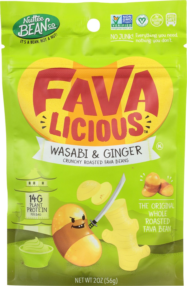 slide 12 of 14, Nuttee Bean Co Favalicious Crunchy Roasted Wasabi & Ginger Fava Beans 2 oz, 1 ct