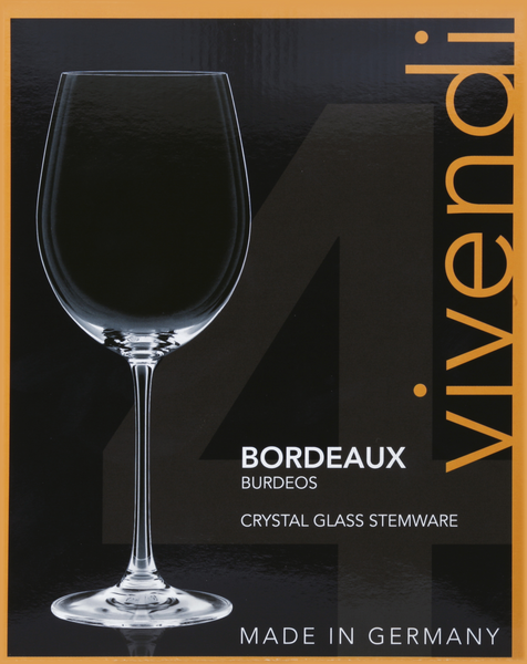 slide 1 of 1, Nachtmann Stemware, Crystal Glass, Bordeaux, 27 Oz, 4 ct