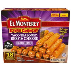 El Monterey Extra Crunchy Taco Beef & Cheese Taquitos