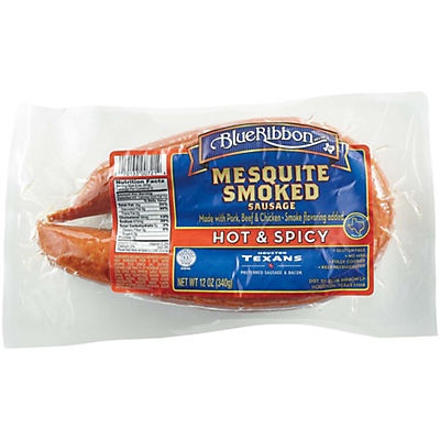 slide 1 of 1, Blue Ribbon Mesquite Smoked Hot & Spicy, 12 oz