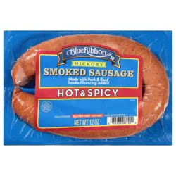 Blue Ribbon Mesquite Smoked Hot & Spicy Sausage 12 oz