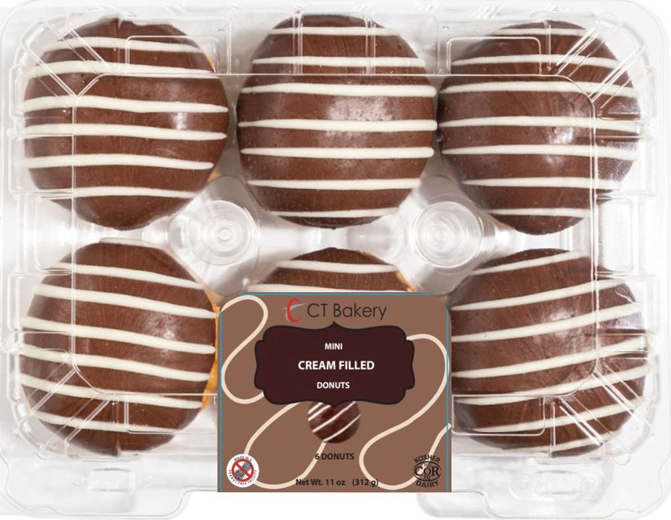 slide 1 of 1, Ct Bakery White Cream Mini Donuts 6Ct, 11 oz