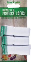 Earth Wise Reusable Mesh Produce Sacks - 3 ct