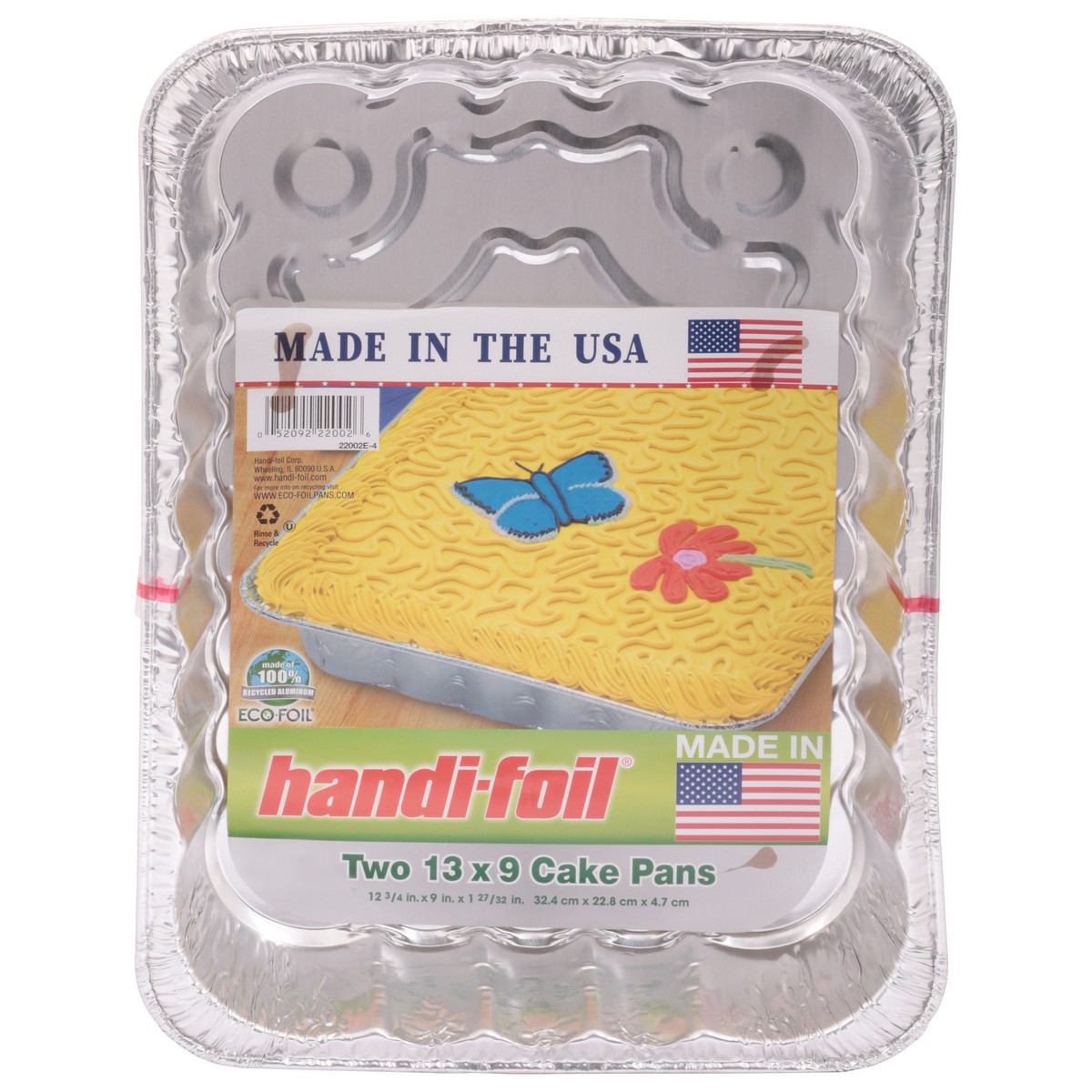 slide 1 of 9, Handi-Foil Eco-Foil Cake Pans - 2 Pack, 2 ct