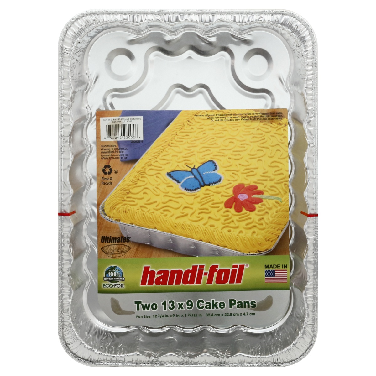 slide 1 of 9, Handi-foil Eco-Foil Cake Pans 13x9, 2 ct