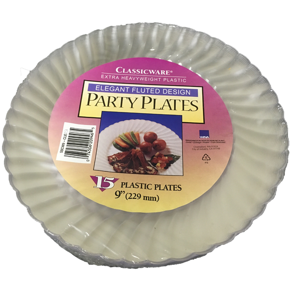 slide 1 of 1, First Street 9 In Classic Clear Plastic Plates, 15 ct