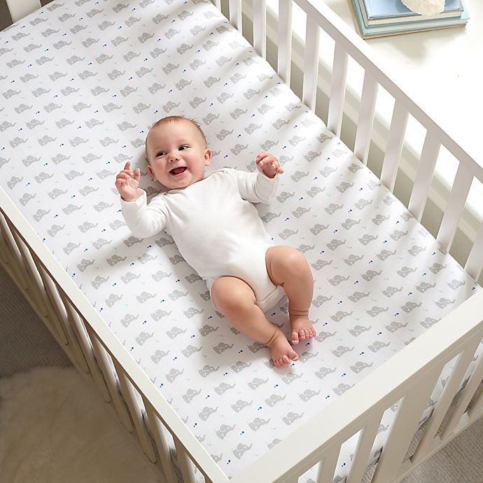 slide 2 of 3, aden + anais Fitted Crib Sheet - Baby Star, 1 ct