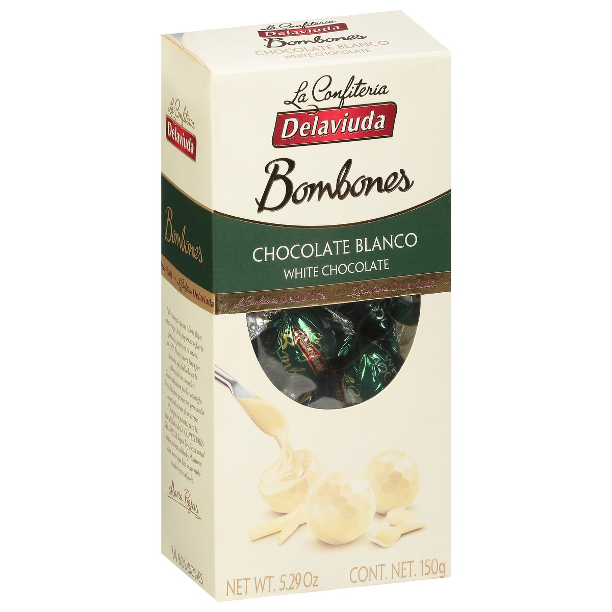 slide 6 of 9, Delaviuda La Confiteria White Chocolate Bombones 14 ea, 5.3 oz