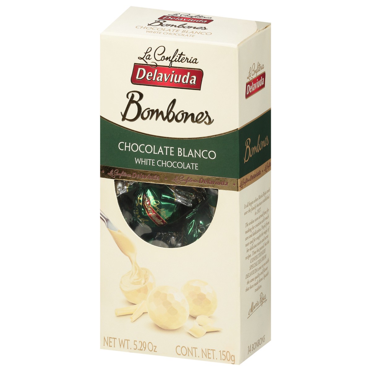 slide 8 of 9, Delaviuda La Confiteria White Chocolate Bombones 14 ea, 5.3 oz