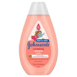 Johnson's Curl-Defining, Frizz Control, Tear-Free Kids' Shampoo with Shea Butter, Paraben-, Sulfate- & Dye-Free Formula, Hypoallergenic & Gentle for Toddler's Hair, 13.6 fl. oz