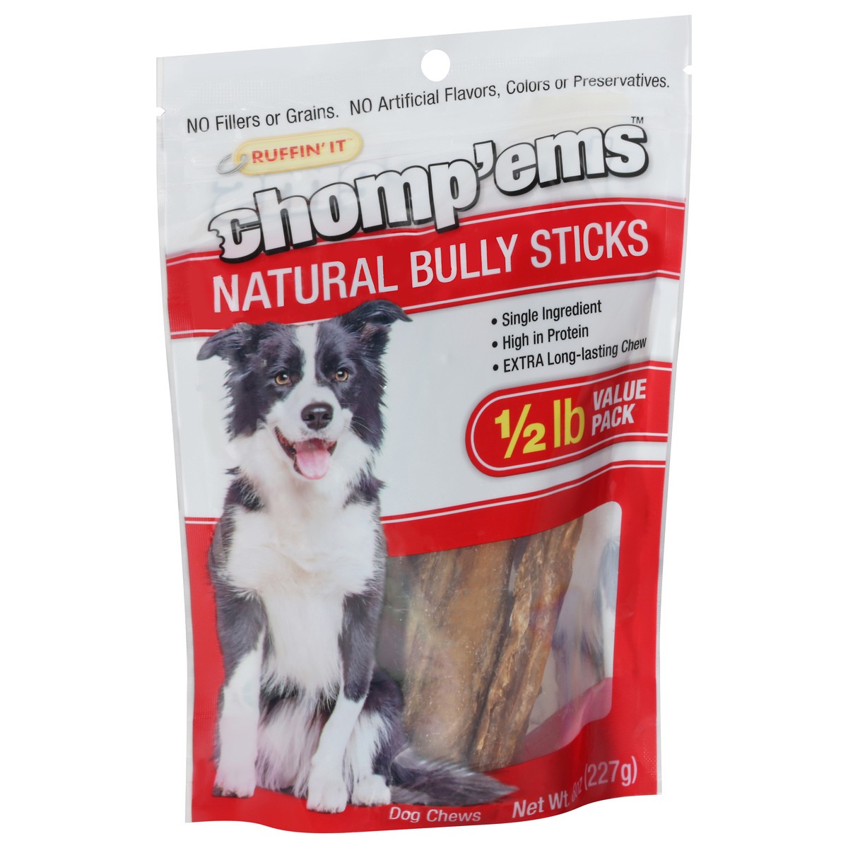 slide 10 of 11, Ruffin' It Chomp''ems Value Pack Natural Bully Sticks Dog Chews 8 oz, 8 oz