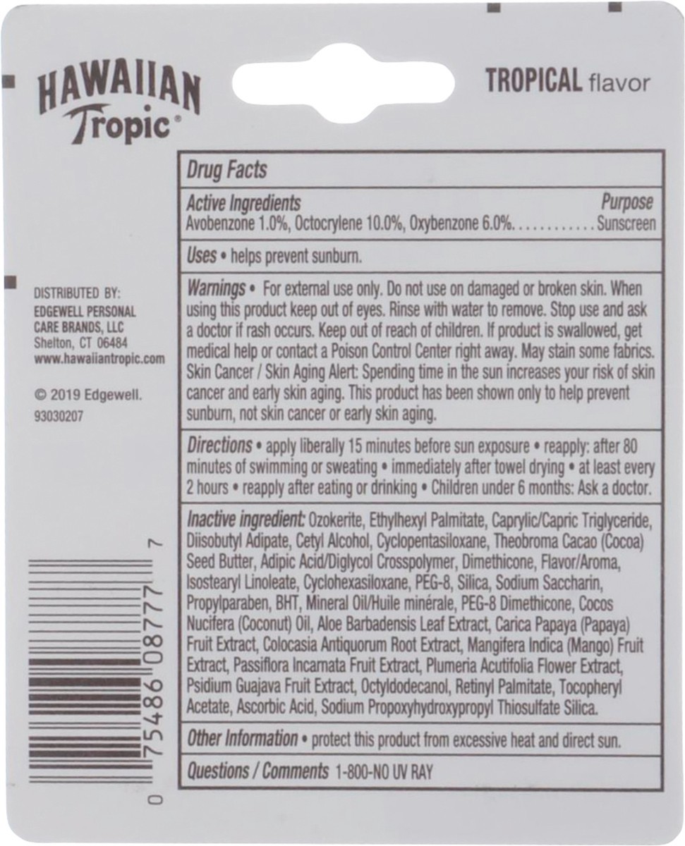 slide 9 of 12, Hawaiian Tropic SPF 45 Tropical Flavor Lip Balm 0.14 oz, 0.15 oz