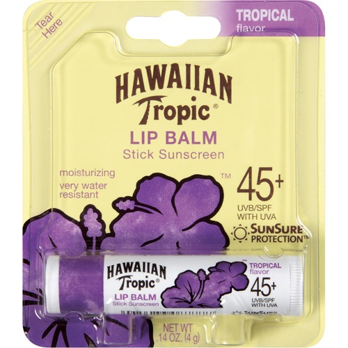 slide 1 of 1, Hawaiian Tropic Tropical SPF 45 Lip Balm, 0.15 oz