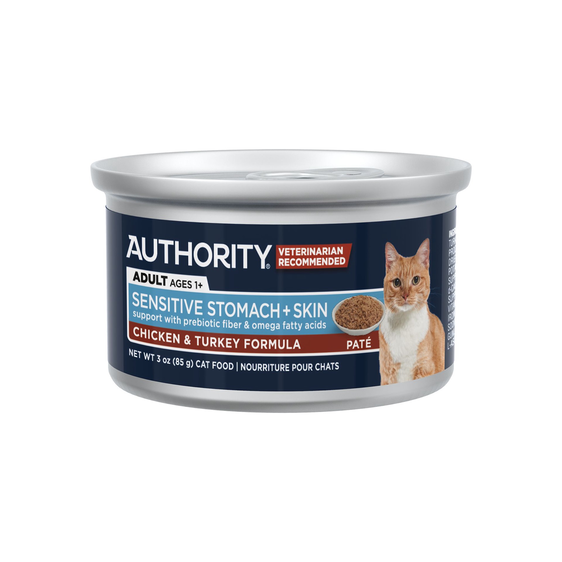 slide 1 of 1, Authority Sensitive Stomach + Skin - Chicken & Turkey 3oz, 3 oz