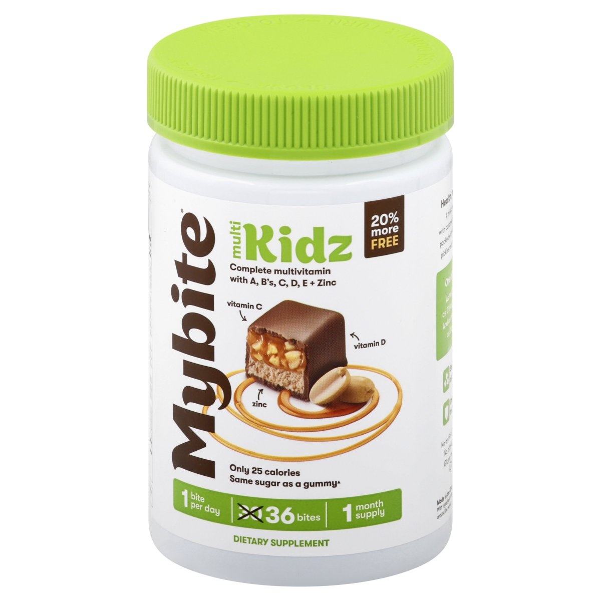 slide 1 of 1, Mybite Kidz Multivitamin Milk Chocolate Peanut Butter Bites, 30 ct