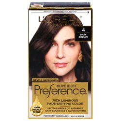 L'Oréal 4 Dark Brown Permanent Haircolor 1 Each