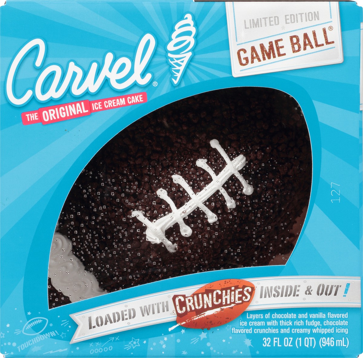 slide 1 of 12, Carvel Limited Edition Holiday Football Ice Cream Cake 4-32 fl. oz. Box, 8.13 lb