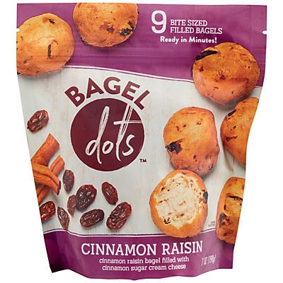 slide 1 of 1, Bagel Dots Cinnamon Raisin, 9 ct