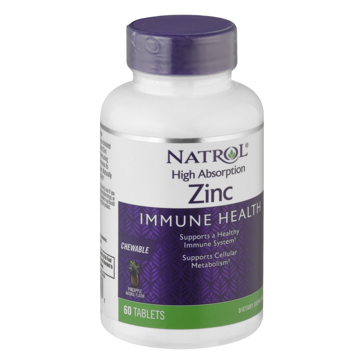 slide 4 of 13, Natrol High Absorption Zinc, Supports Immune Health and Cellular Metabolism, Chewable Tablets, 60 Count, 60 ct