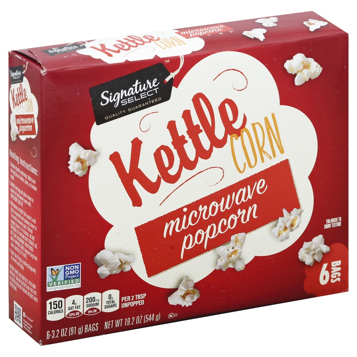 slide 1 of 5, Signature Select Microwave Popcorn 6 ea, 6 ct