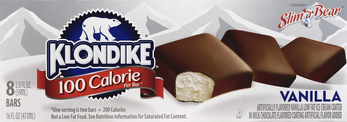 slide 5 of 6, Klondike 100 Calorie Vanilla Ice Cream Bars, 8 ct