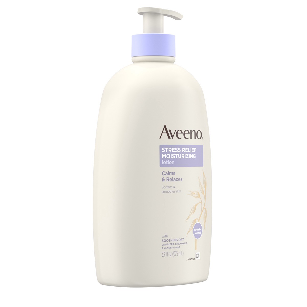 slide 2 of 6, Aveeno Stress Relief Moisturizing Body Lotion with Lavender Scent, Natural Oatmeal to Calm & Relax, Non-Greasy Daily Stress Relief Lotion, 33 fl. oz, 33 fl oz