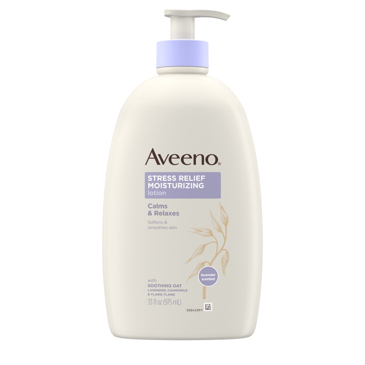 slide 6 of 6, Aveeno Stress Relief Moisturizing Body Lotion with Lavender Scent, Natural Oatmeal to Calm & Relax, Non-Greasy Daily Stress Relief Lotion, 33 fl. oz, 33 fl oz