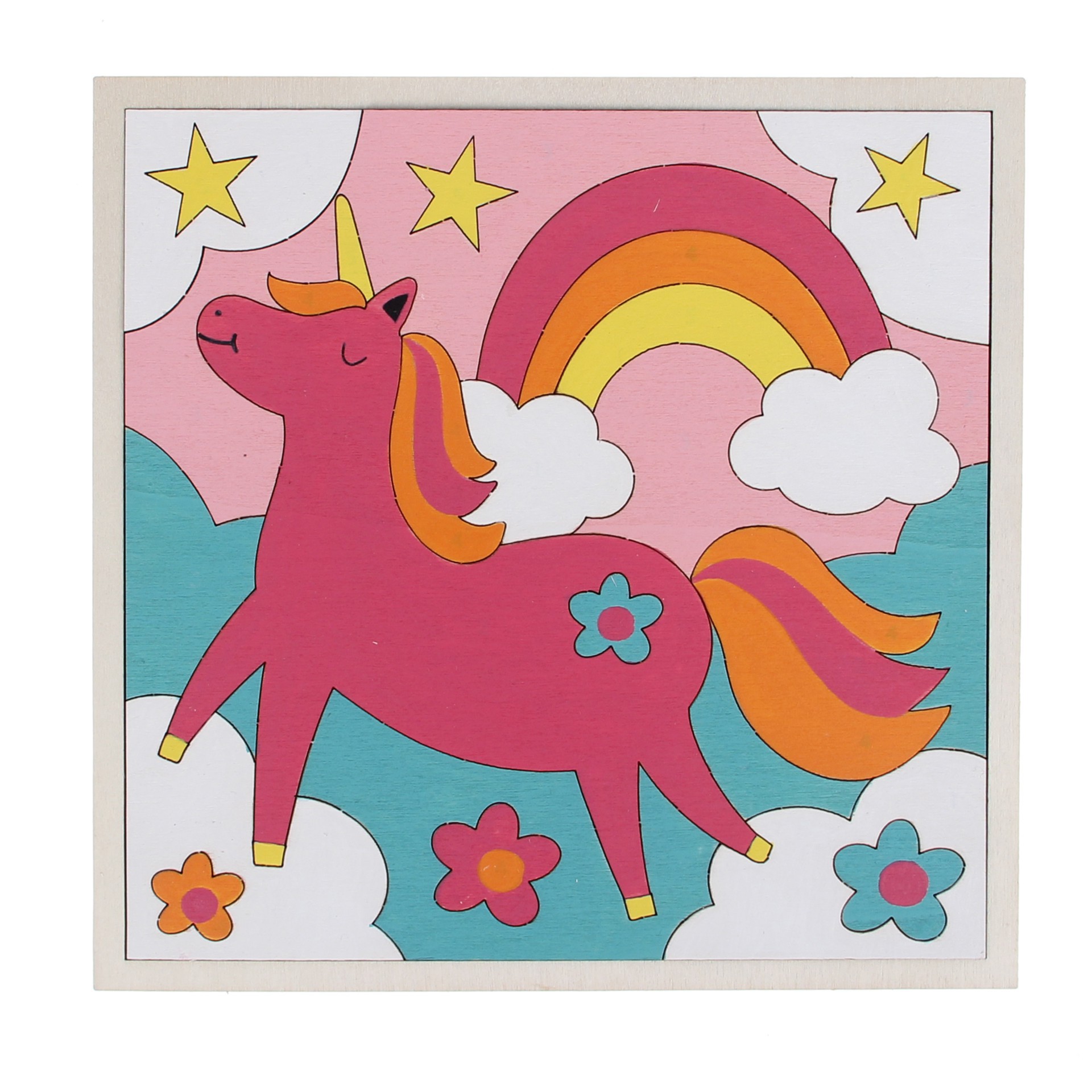 slide 3 of 4, Fantasy Wood Paint-By-Number Puzzle Kit By Creatology, 8 in x 8 in