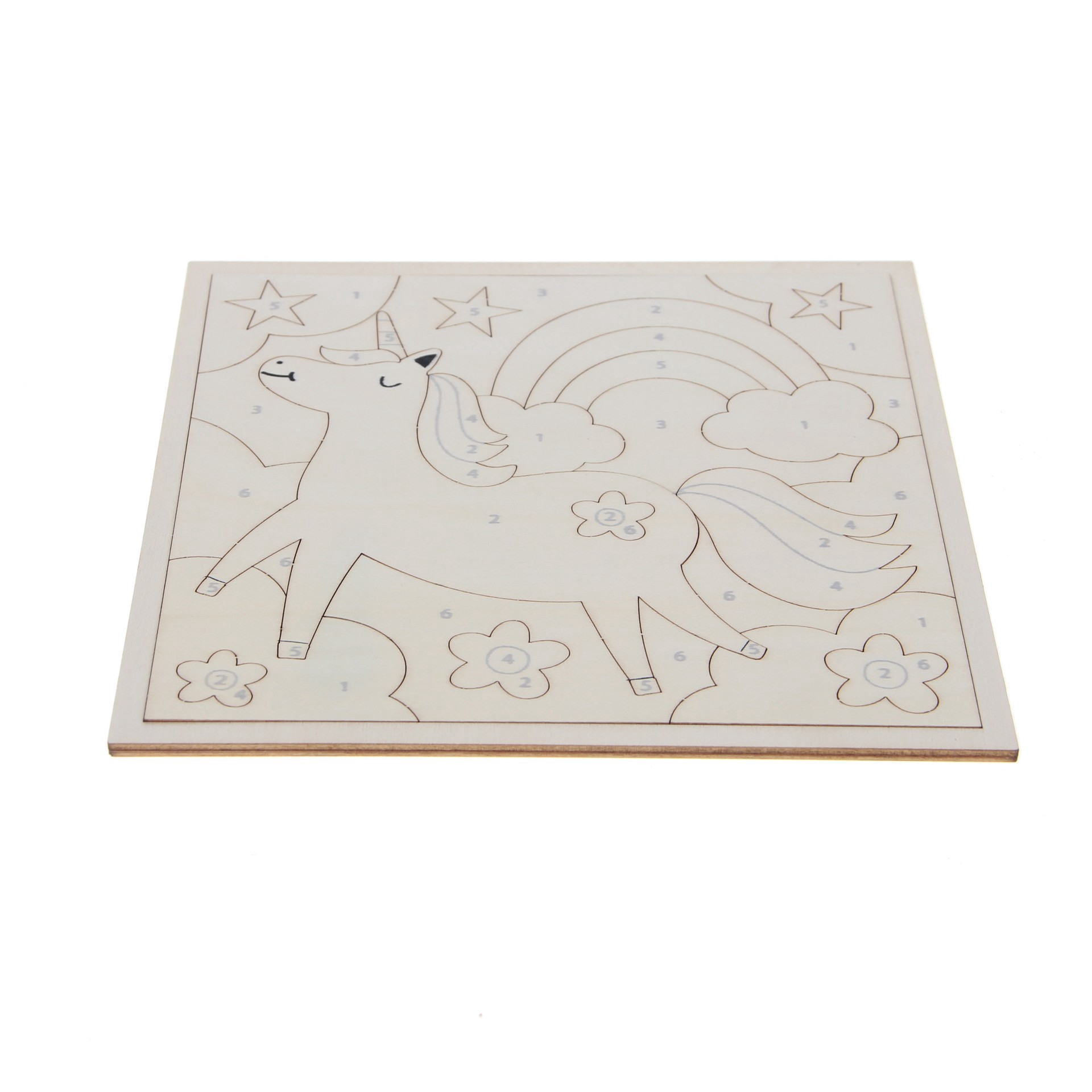 slide 4 of 4, Fantasy Wood Paint-By-Number Puzzle Kit By Creatology, 8 in x 8 in