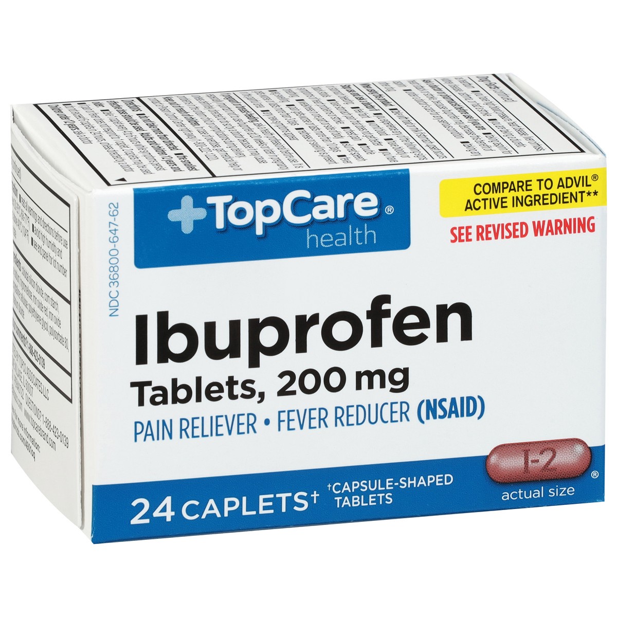 slide 7 of 9, TopCare TOP CARE Topco Associates Ibuprofen Tablets, 24 ct