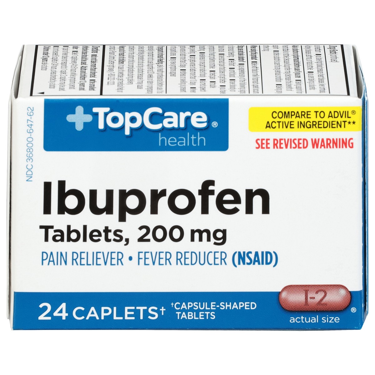 slide 1 of 9, TopCare TOP CARE Topco Associates Ibuprofen Tablets, 24 ct