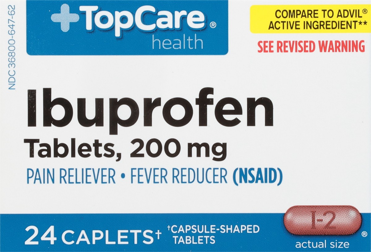 slide 5 of 9, TopCare TOP CARE Topco Associates Ibuprofen Tablets, 24 ct