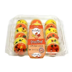 Harvest Orange & Yellow Frosted Mini Cookies