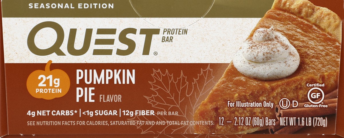 slide 5 of 5, Quest Protein Bar, Pumpkin Pie Flavor, 12 ct