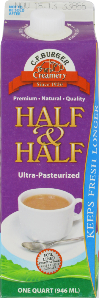 slide 3 of 4, C.F. Burger Half & Half, 32 fl oz