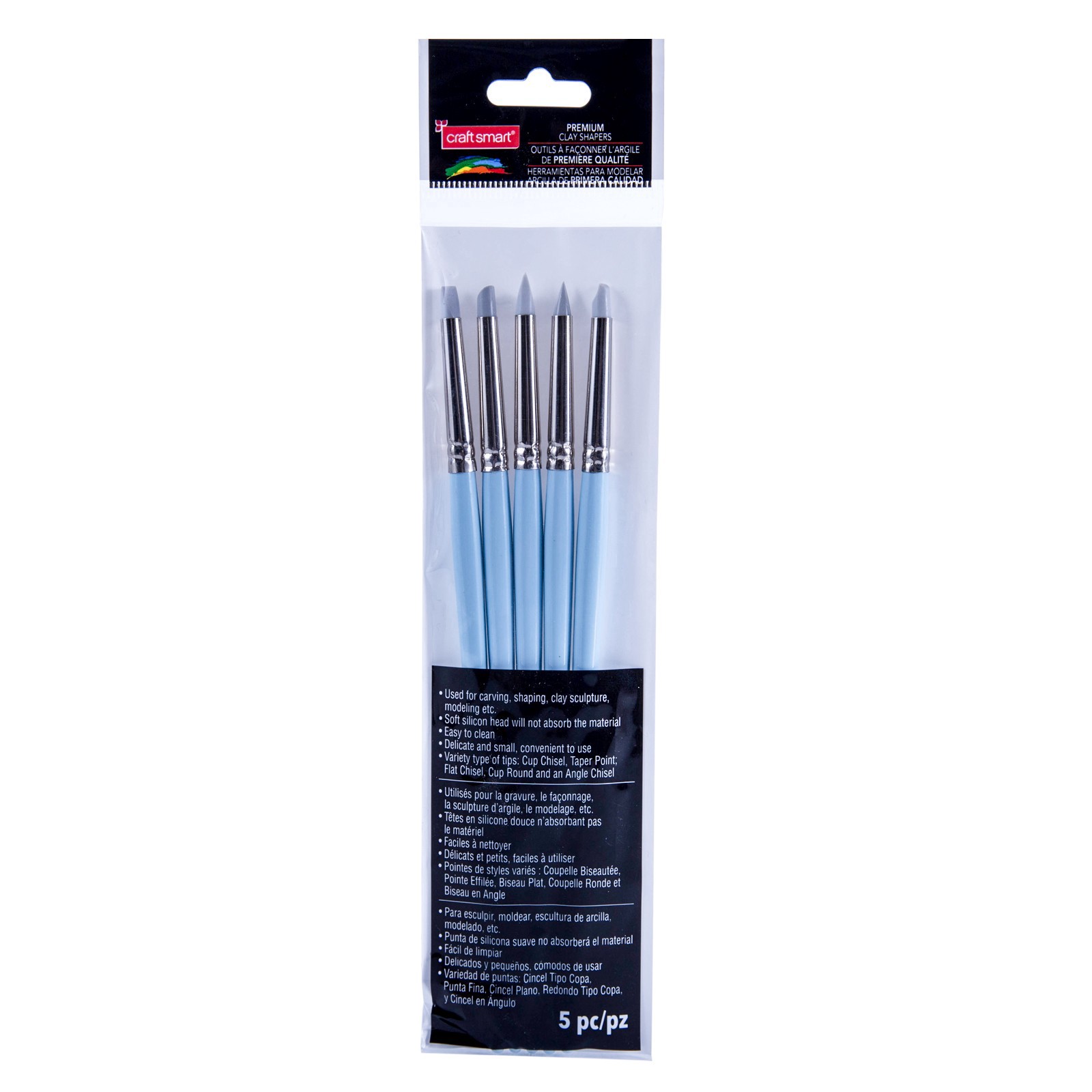 slide 3 of 7, Clay Shaper Set #2 By Craft Smart, 5mm in diameter; brush total length - 19.2cm