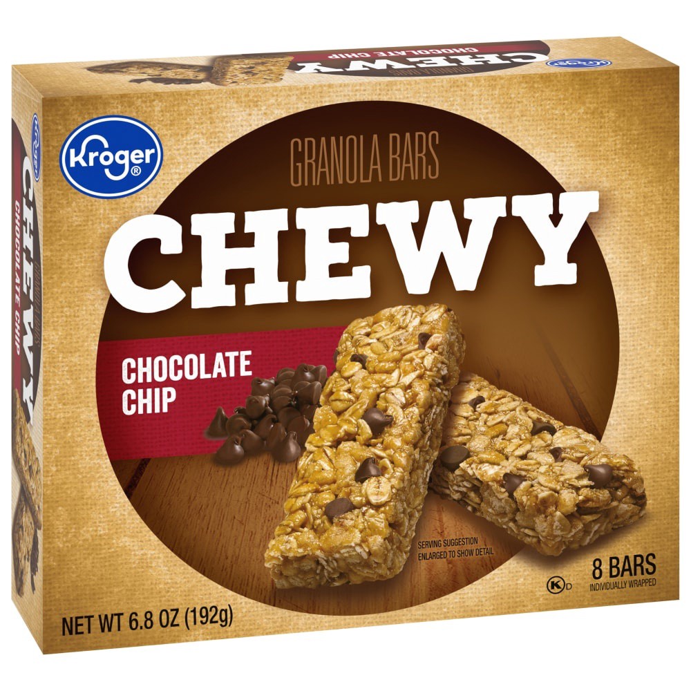 slide 1 of 6, Kroger Chewy Chocolate Chip Granola Bars, 8 ct; 0.85 oz