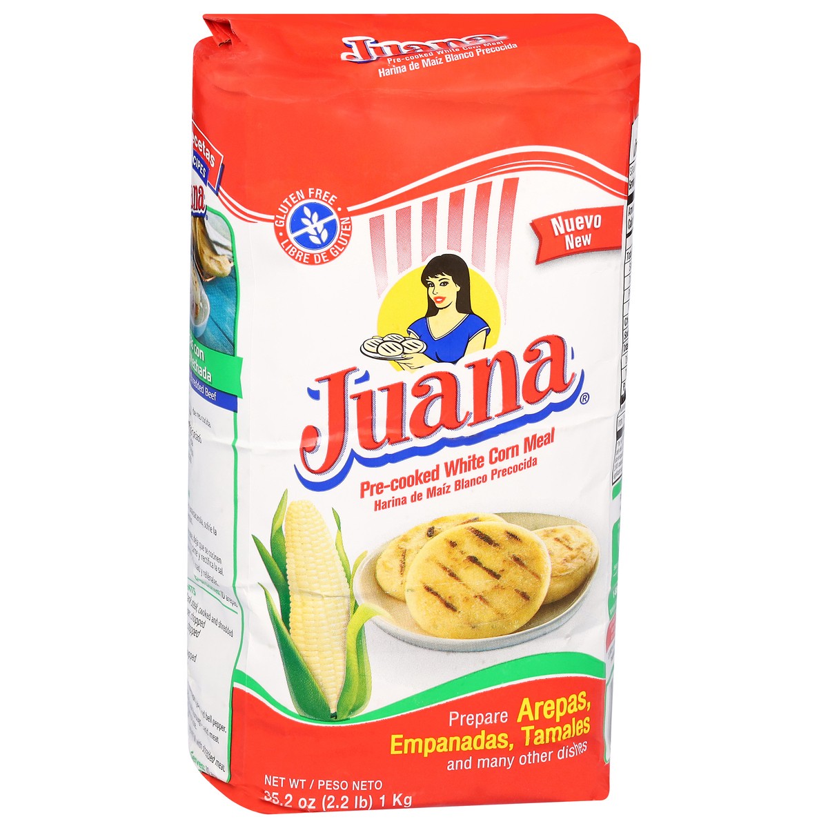 slide 12 of 14, Juana Pre-Cooked White Corn Meal for Arepas 2.2 Lb., 35.2 oz