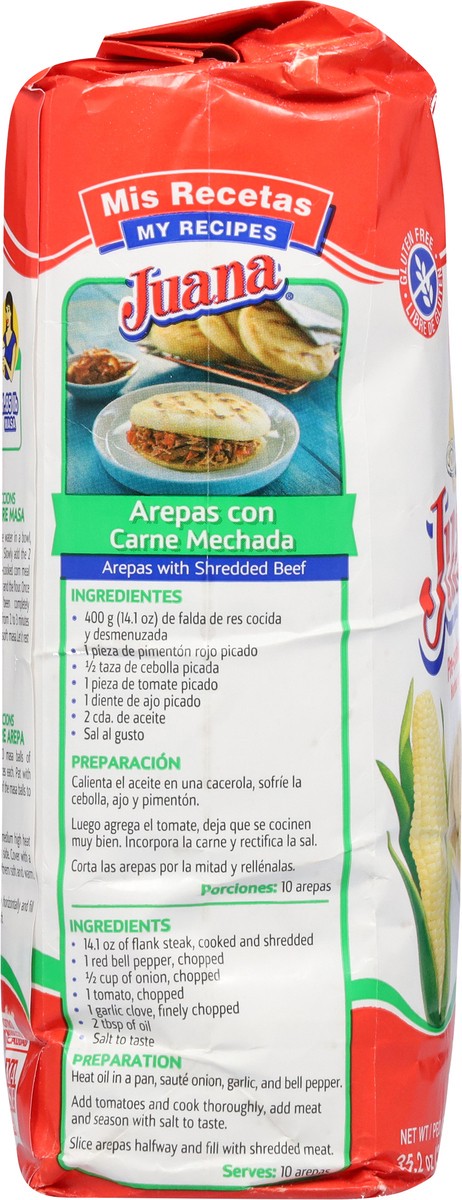 slide 13 of 14, Juana Pre-Cooked White Corn Meal for Arepas 2.2 Lb., 35.2 oz